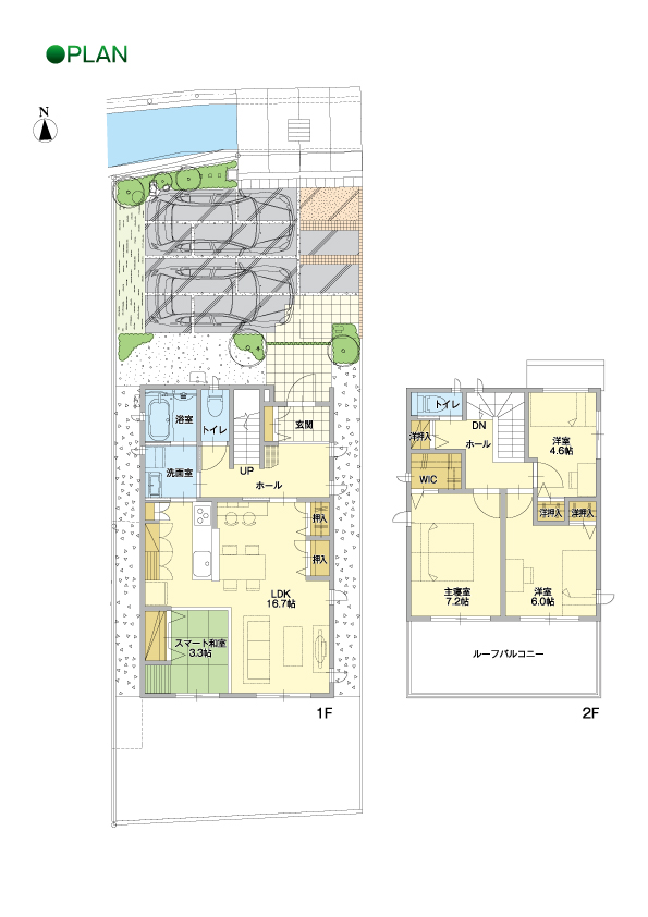 豊成②号地 分譲展示場 区画図