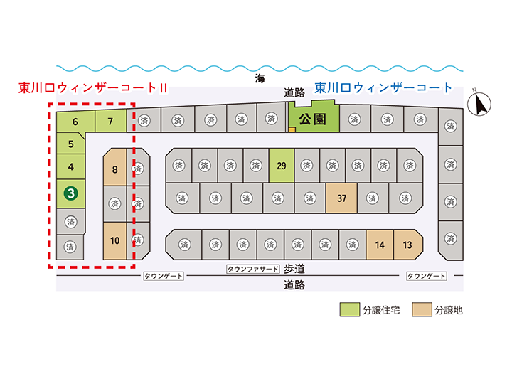 東川口ウィンザーコートⅡ 3号地:区画図