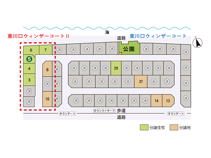 東川口ウィンザーコートⅡ 5号地:区画図