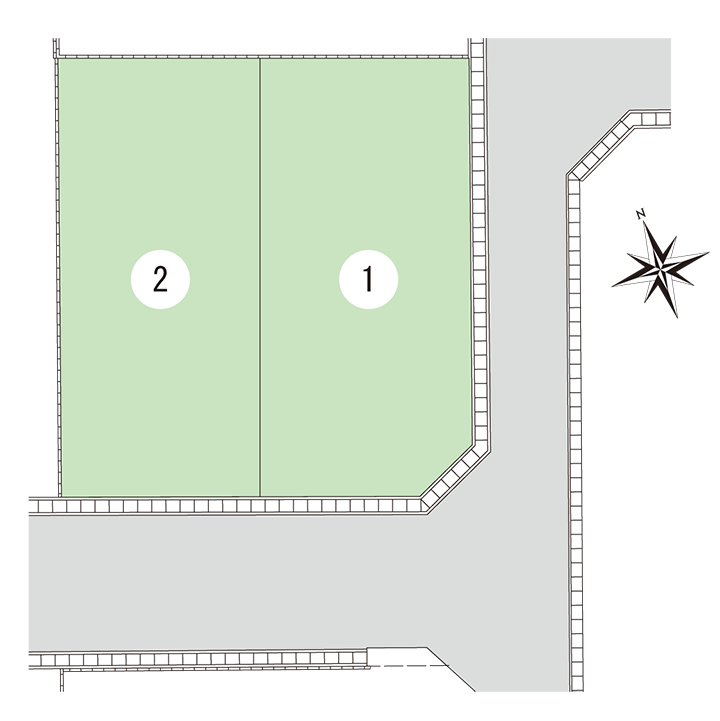 あけぼの町 2号地:区画図