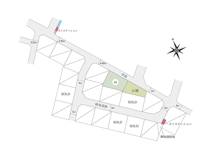 PrimeLifeTerrace岡山松新町:区画図