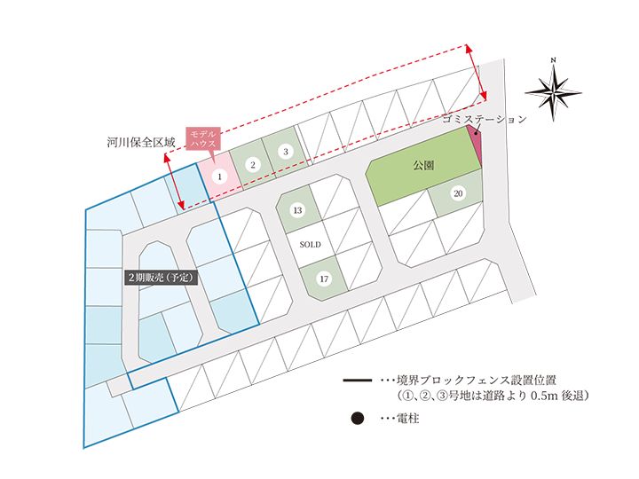 PrimeLifeTerrace岡山(1期):区画図