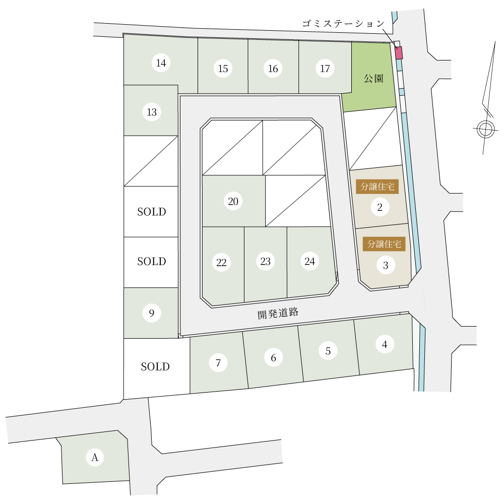 笹沖ウィンザーコート:区画図